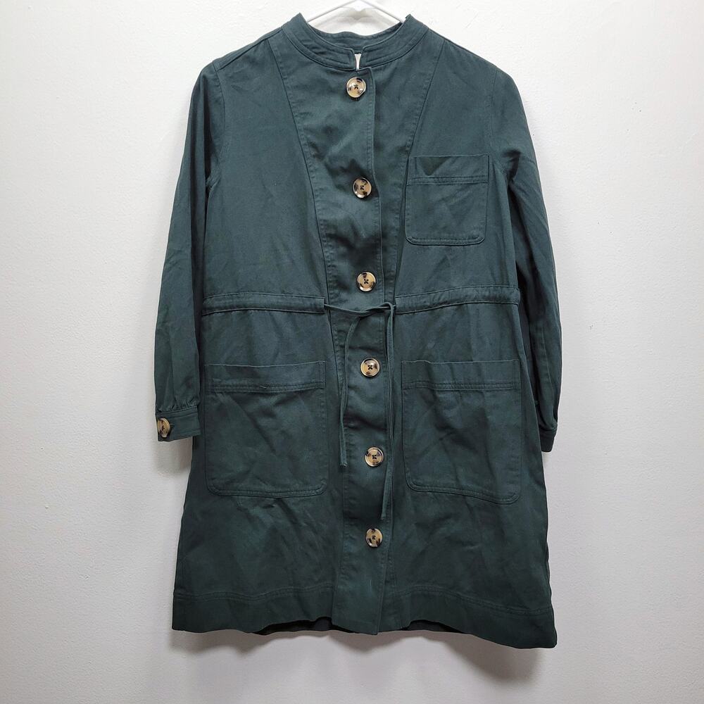 Tuckernuck Forest Green Mini Dress with Button Front